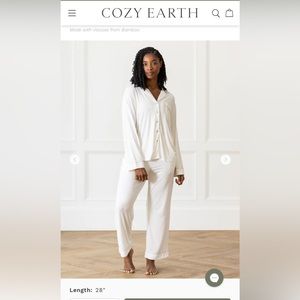 Cozy Earth women’s bamboo stretch-knit classic short pajama pants size small NWT